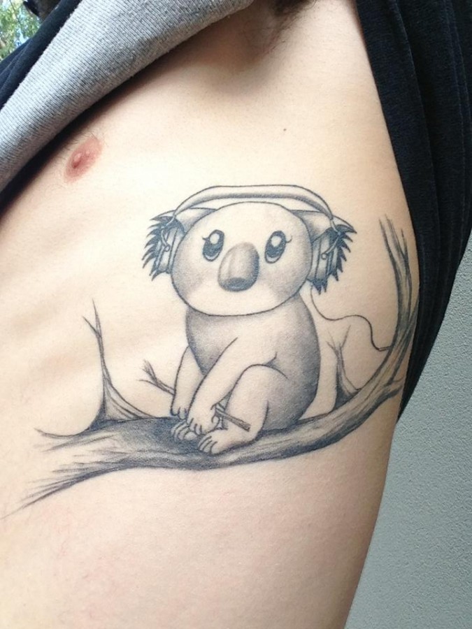 Lovely koala bear tattoo