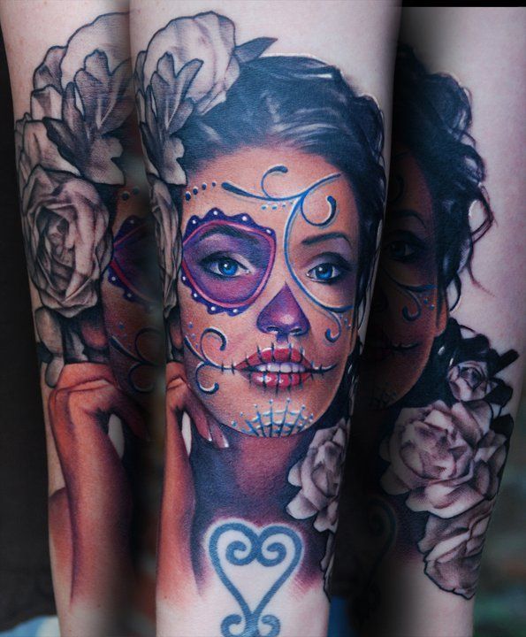 Lovely lady tattoo by Kyle Cotterman