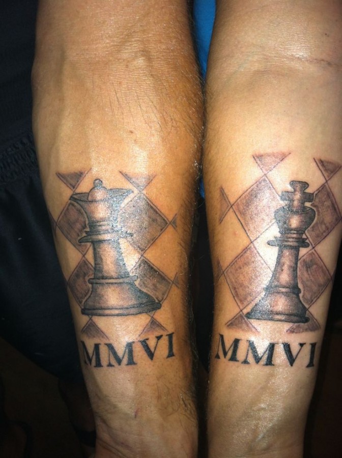 Lovely pretty chess tattoo