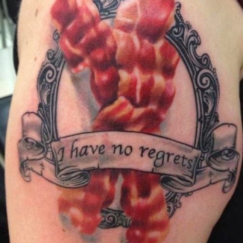 Lovely red and black food tattoo