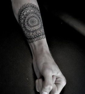 Mandala arm tattoo by Thomas Cardiff