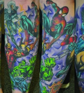 Marvel's warriors arm tattoo