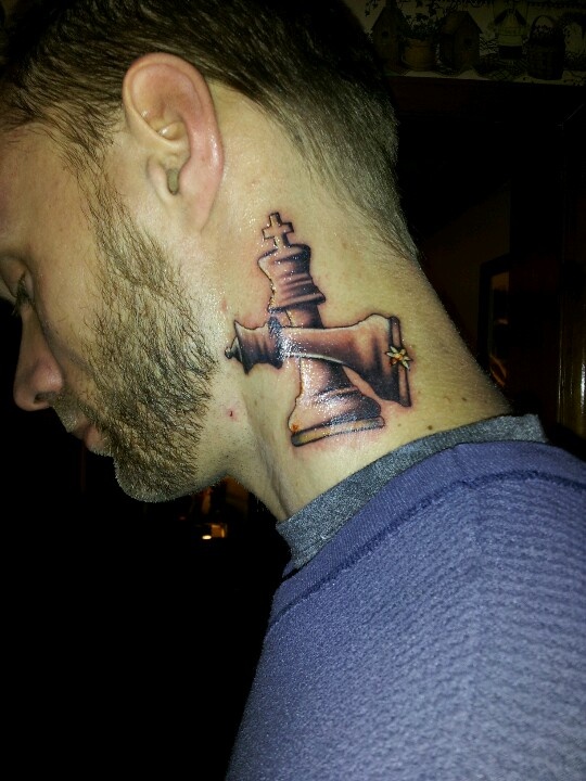 Men’s lovely chess tattoo