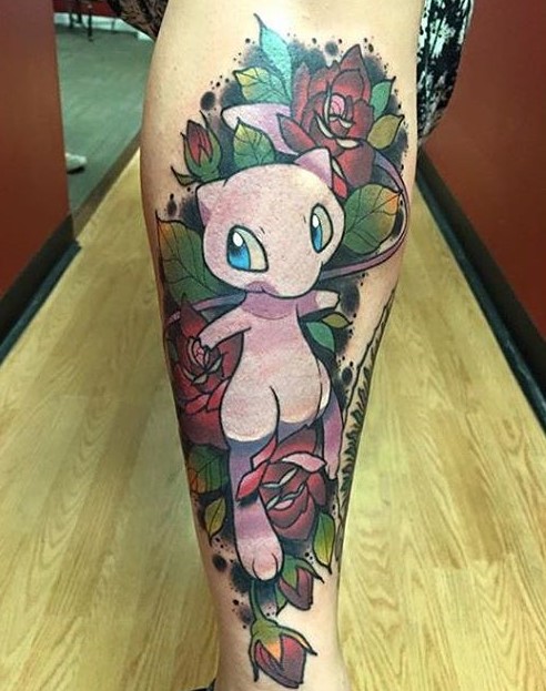 Mew Pokemon tattoo