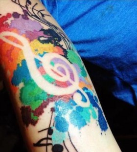 Musical watercolour tattoo Musical watercolour tattoo