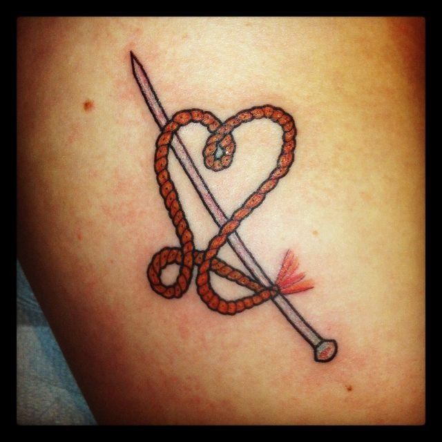 Needle and rope tattoo