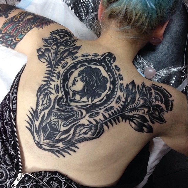 Nice back tattoo by James McKenna