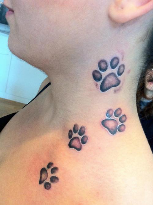 Nice dog paws tattoo