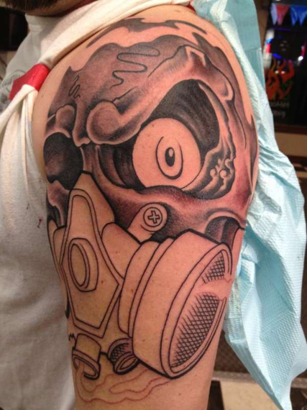 Nice gas mask tattoo