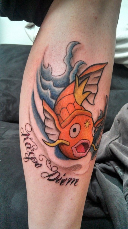 Nice magikarp leg tattoo