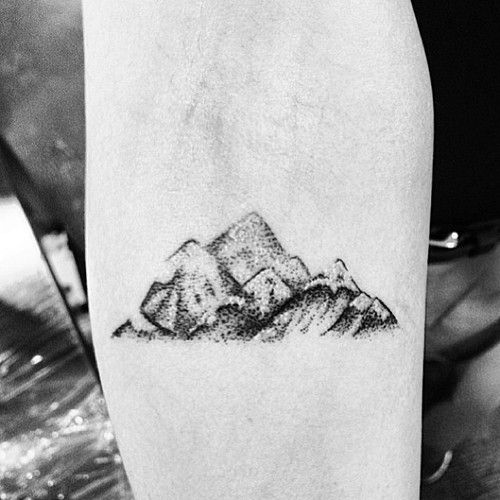 Nice mountains tattoo by Rebecca Vincent