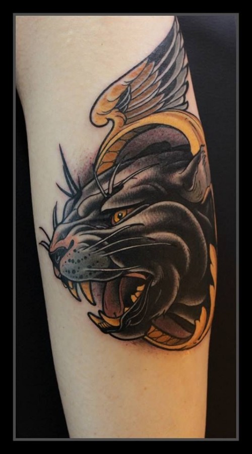 Nice panther tattoo design