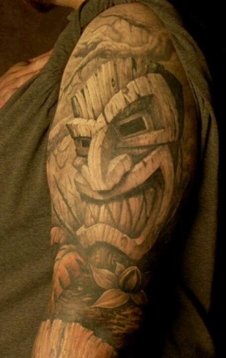 Nice tiki sleeve tattoo