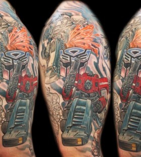 Nice transformers arm tattoo