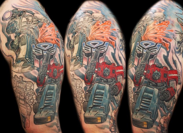 Nice transformers arm tattoo