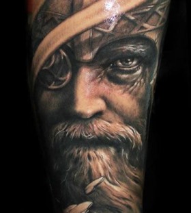Old man tattoo by Riccardo Cassese