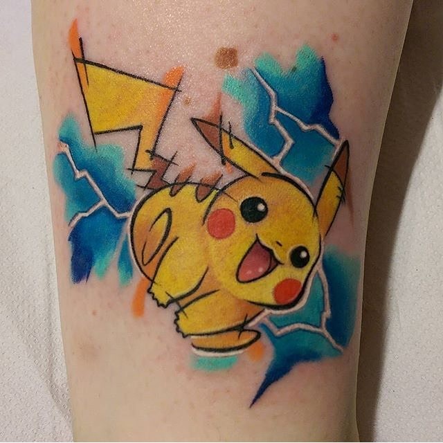 Pikachu Pokemon tattoo