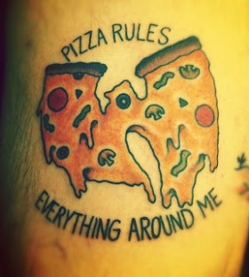Pizza rules pizza tattoo