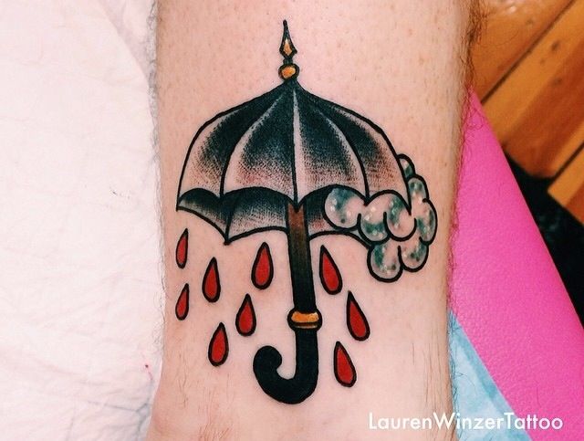 Raining day tattoo by lauren winzer