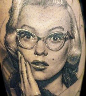 Realistic portrait tattoo by James Tattooart