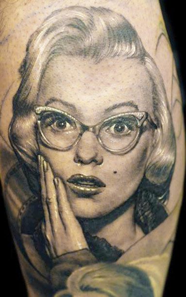 Realistic portrait tattoo by James Tattooart