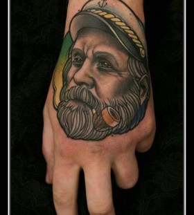 Sailor with a pipe tattoo