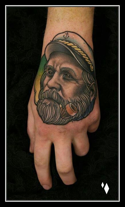 Sailor with a pipe tattoo