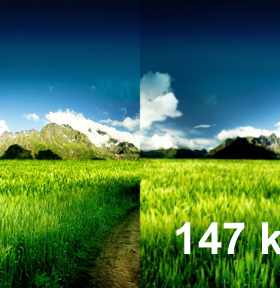 Scaling of image file size