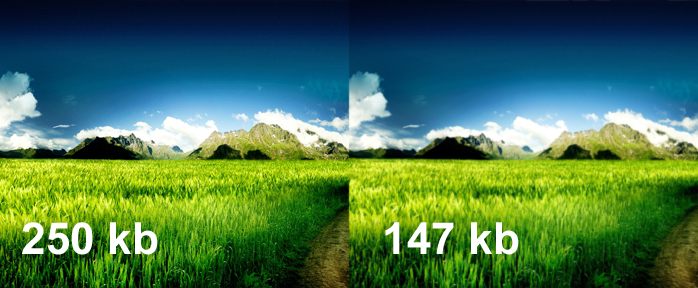 Scaling of image file size