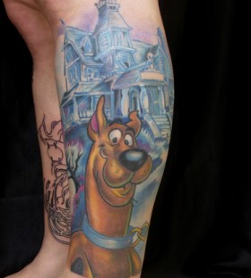 Scooby doo and house tattoo