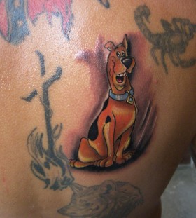 Scooby doo back tattoo