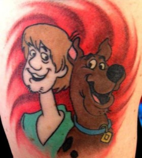 Shaggy and scooby doo tattoo