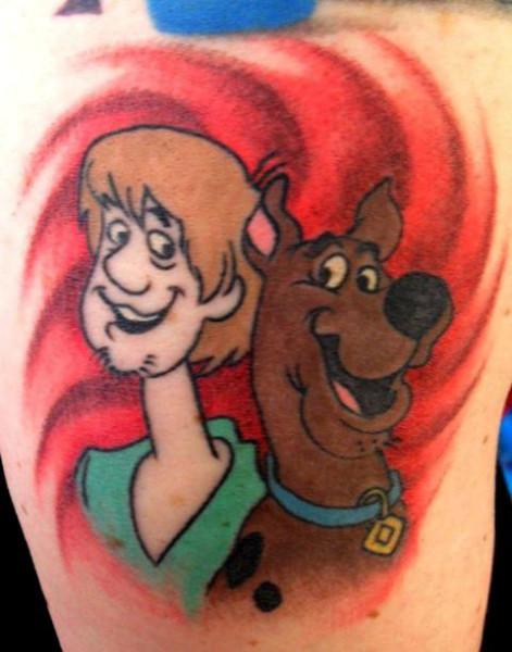 Shaggy and scooby doo tattoo