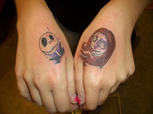 Simple jack and sally tattoos