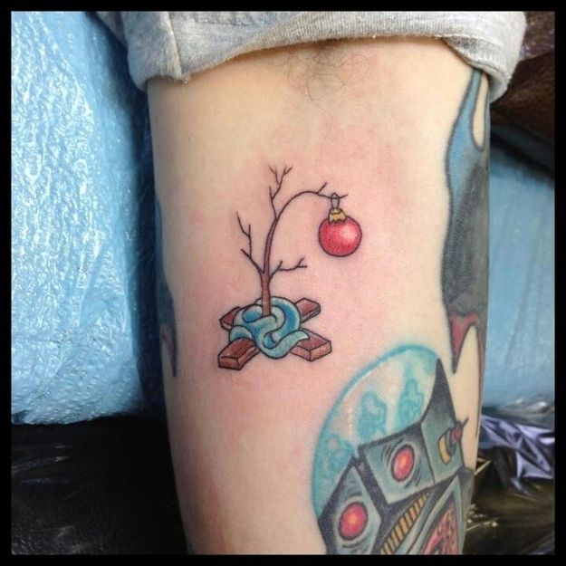 Simple lovely christmas tattoo