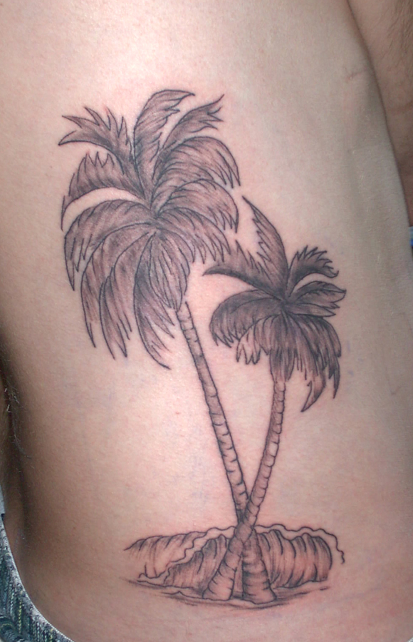 Simple palm tree tattoo