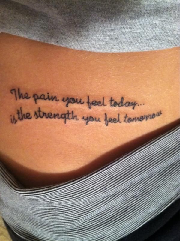 Simple quote family love tattoo