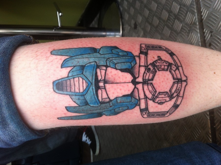 Simple transformers arm tattoo