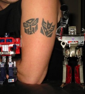 Simple transformers logo tattoos