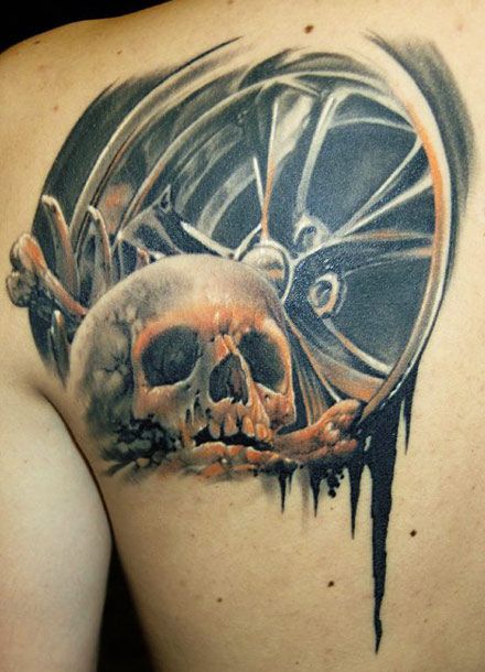 Skull tattoo by James Tattooart