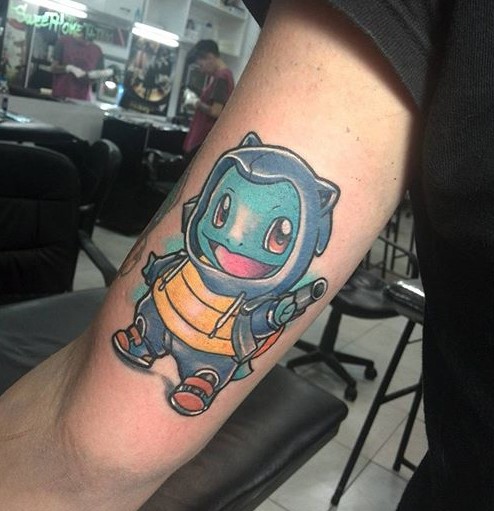 Squirtle Pokemon tattoo