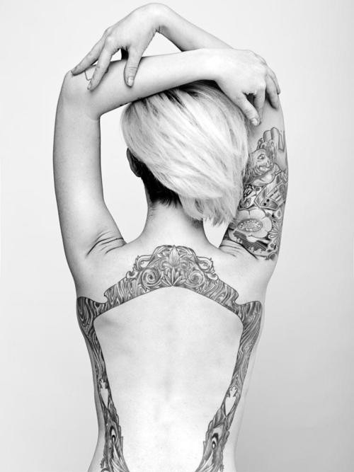 Stunning frame back tattoo