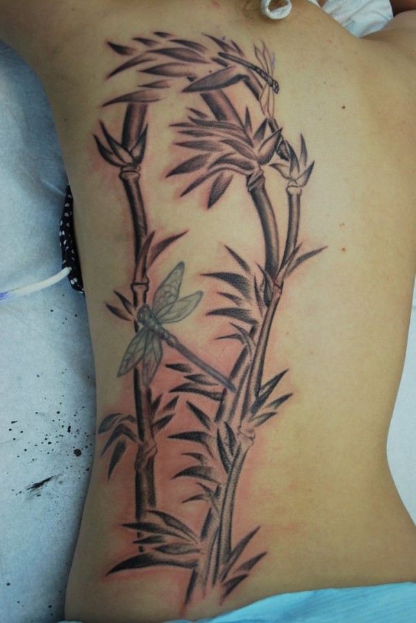 Sweet bamboo back tattoo