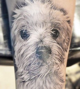 Sweet dog tattoo by Elvin Yong