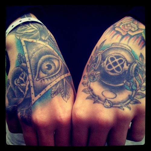 Sweet triangle eye tattoo