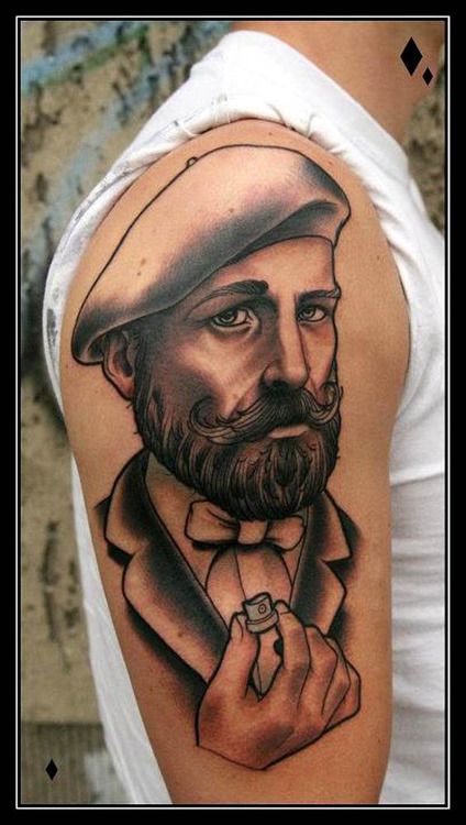 Tattoo of a man by Daniel Gensch