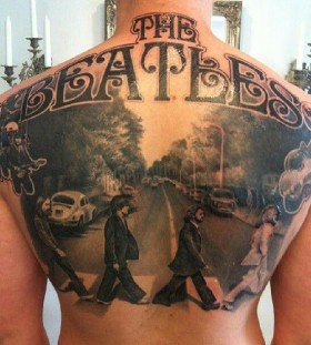 The Beatles tribute tattoo by Ellen Westholm