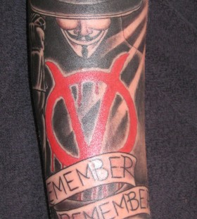 V for vendetta and quote tattoo
