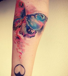 Watercolor butterfly tattoo Watercolor butterfly tattoo
