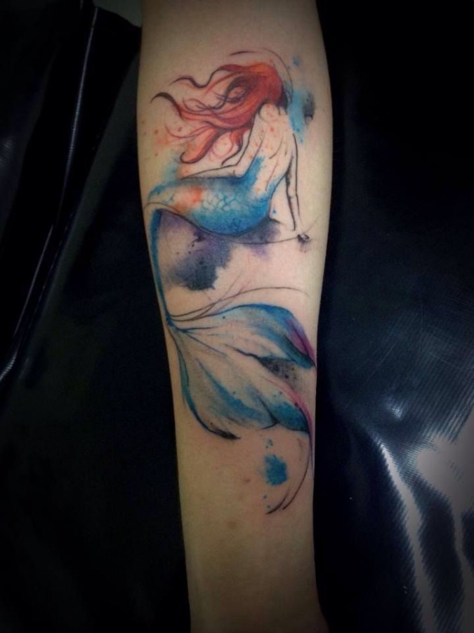 Watercolour mermaid